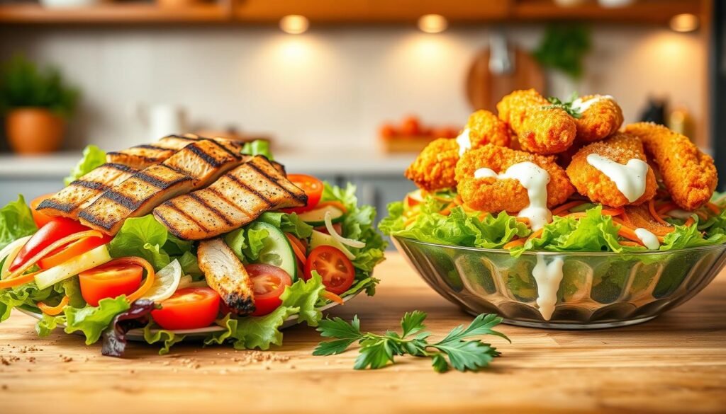 grilled chicken vs crispy chicken