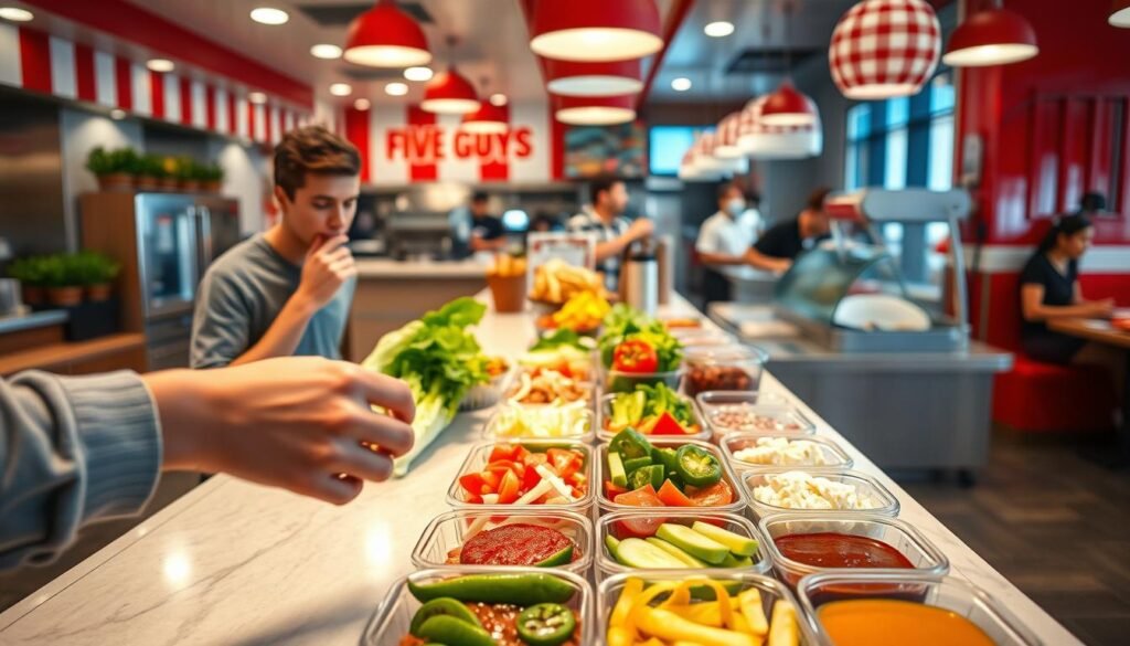 customize your vegan order at five guys