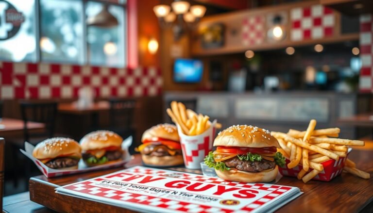 five guys burger menu