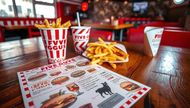 five guys menu with prices