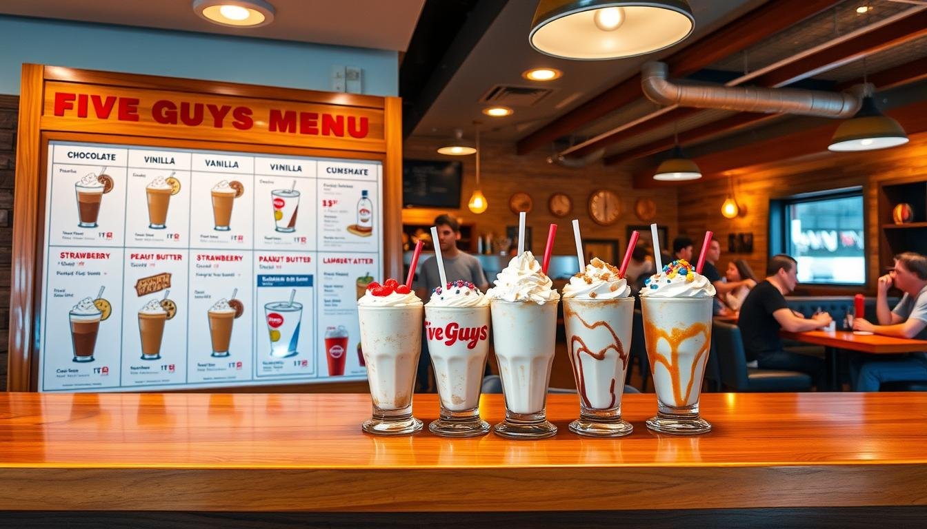 five guys milkshake menu