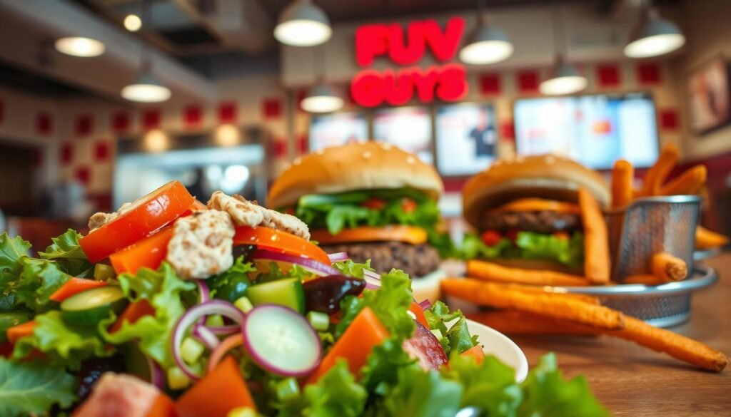 nutritious choices at five guys